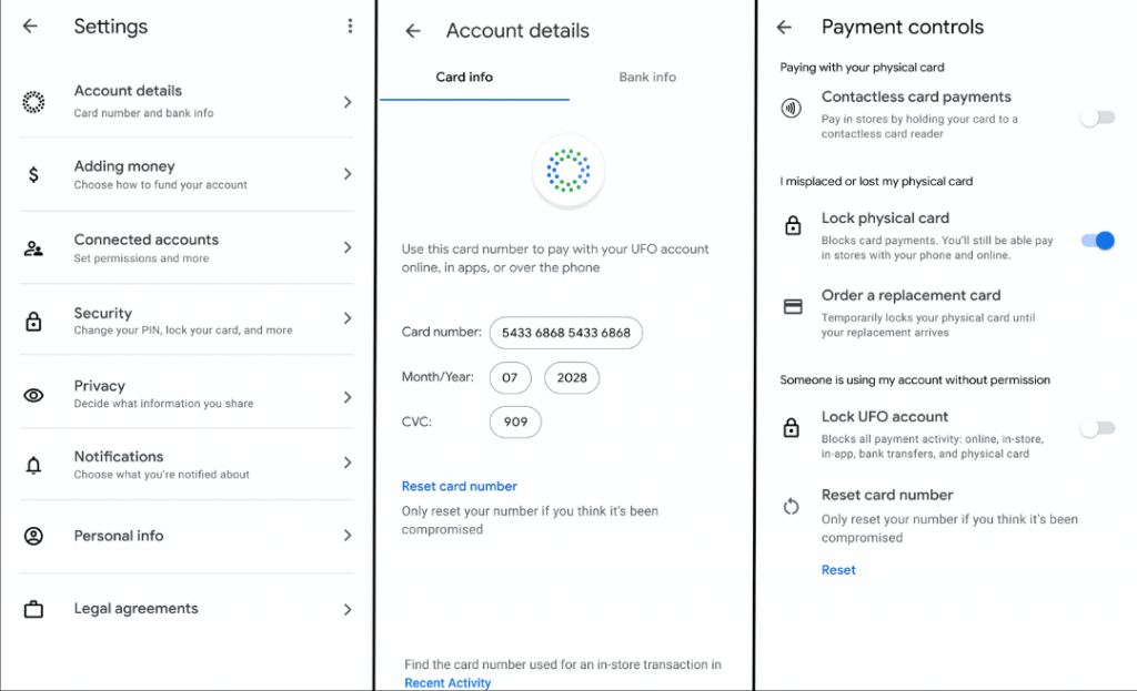 Google play smart card security info