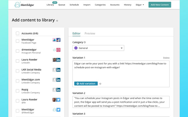 MeetEdgar is a barebones social media scheduling tool with some tricks up its sleeve.