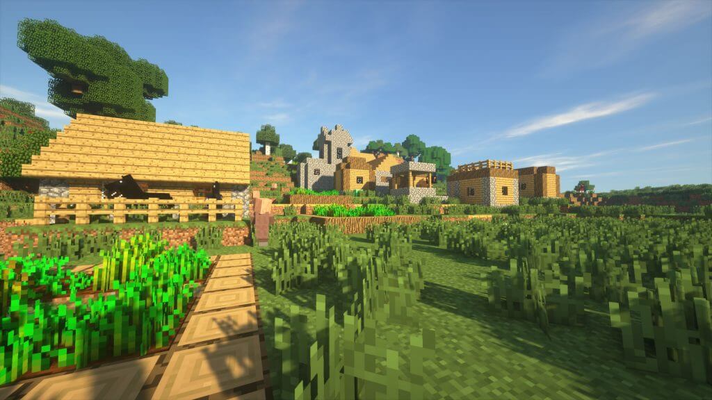 Minecraft World with Shaders