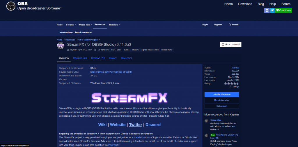 StreamFX OBS