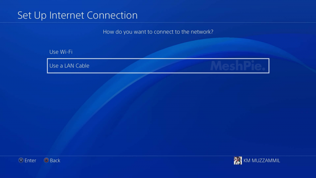 Setup internet connection Use Lan cable dns4 for ps4