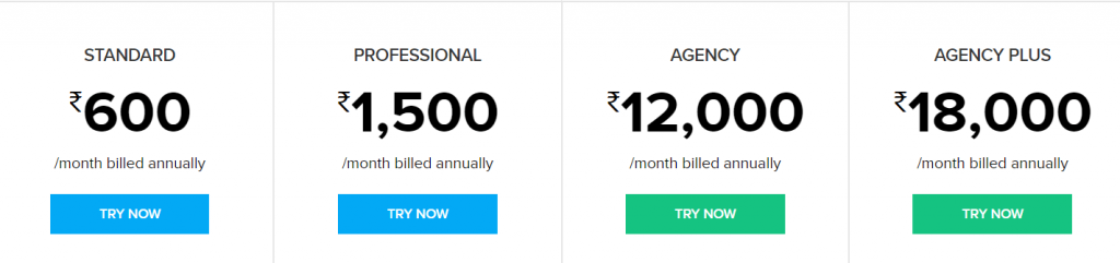 pricing starts at Rs. 600 per month
