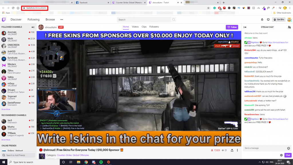 fake shroud on twitch