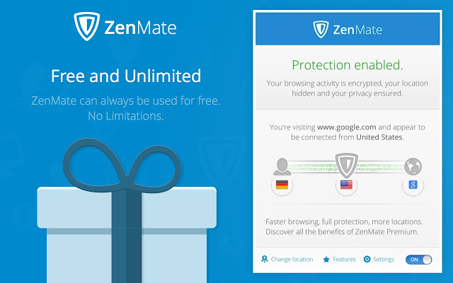 ZenMate is one of the free VPN extensions for Chrome