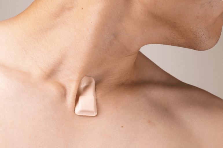 a band-aid like device to help find COVID-19 symptoms