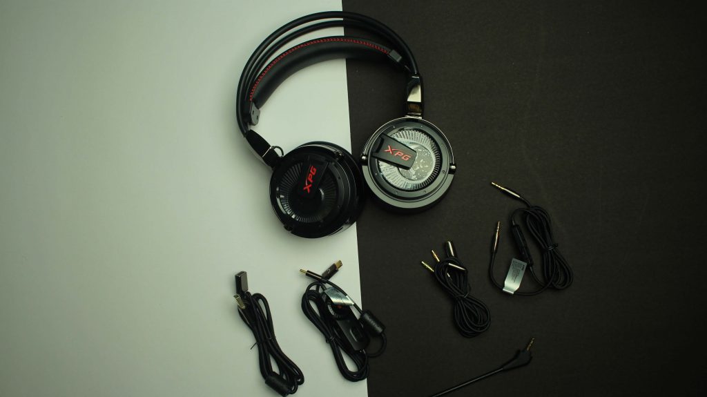 XPG Precog gaming headphones contents