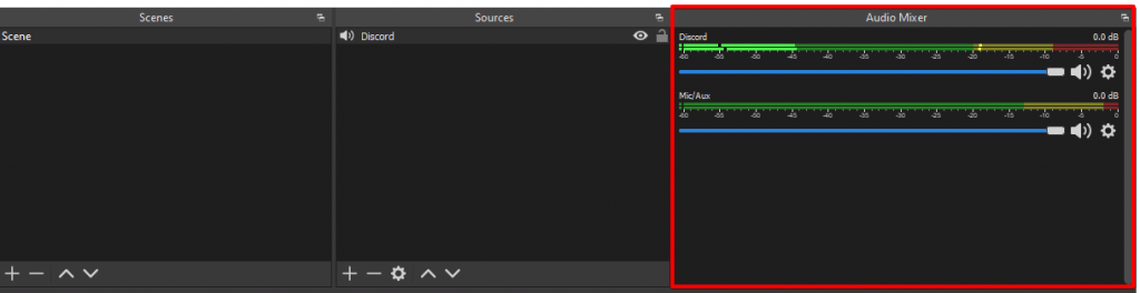 Audio mixer OBS