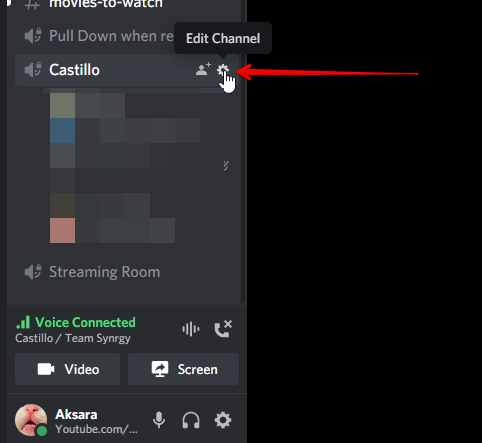 Discord Edit channel settings