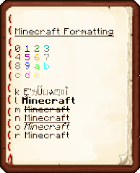 Minecraft Color codes