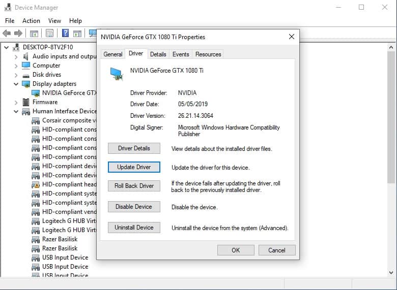 Image showing update driver
